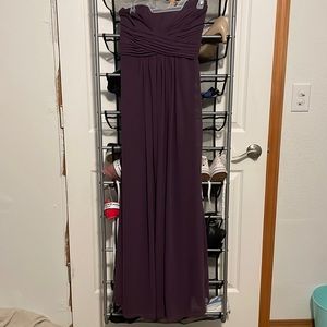Strapless purple prom dress from David’s bridal size 6